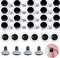 100PCS 10mm Moon Safety Eyes with Washers for Amigurumi, Crochet Dolls, and Plush Animals